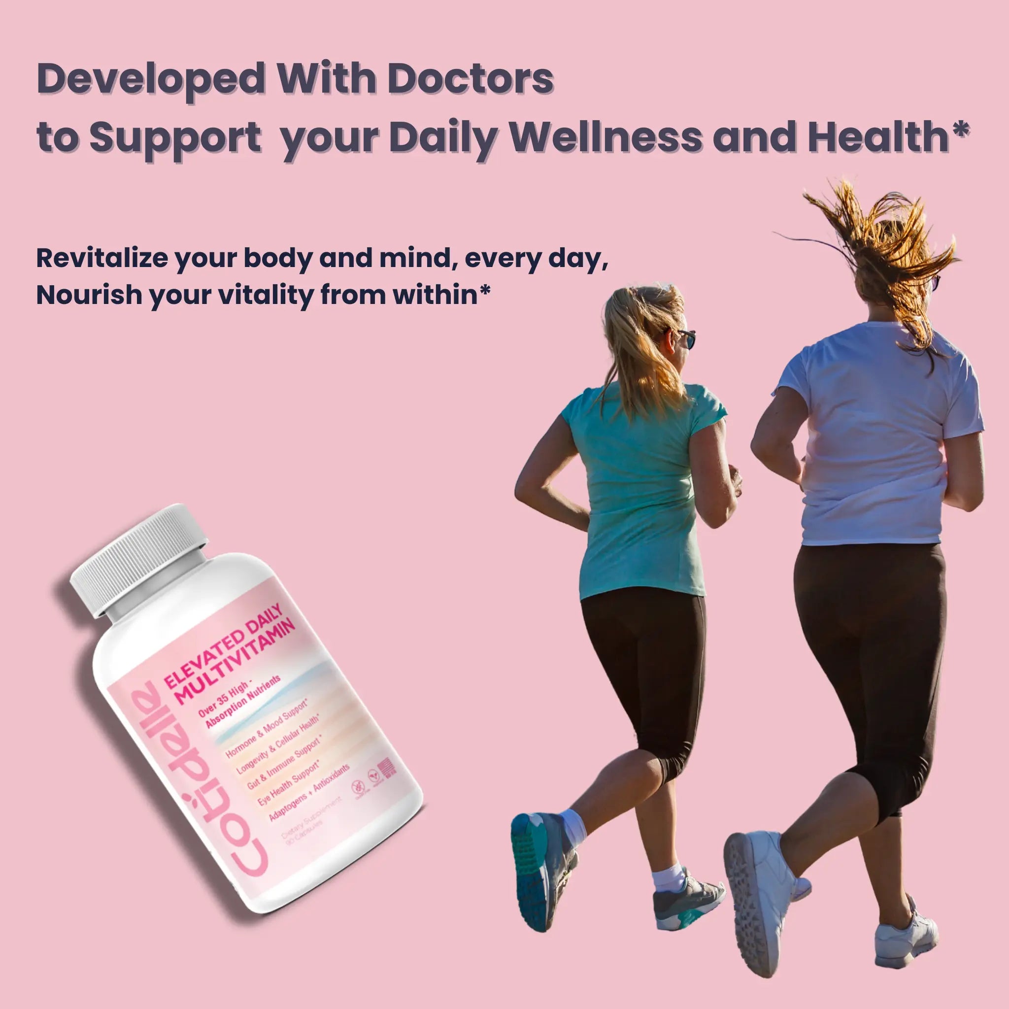 Elevated Daily Multivitamin for Women with Hormonal Balance, Immune Support, Longevity, Wellness, Eye Health and Detox cotidelle