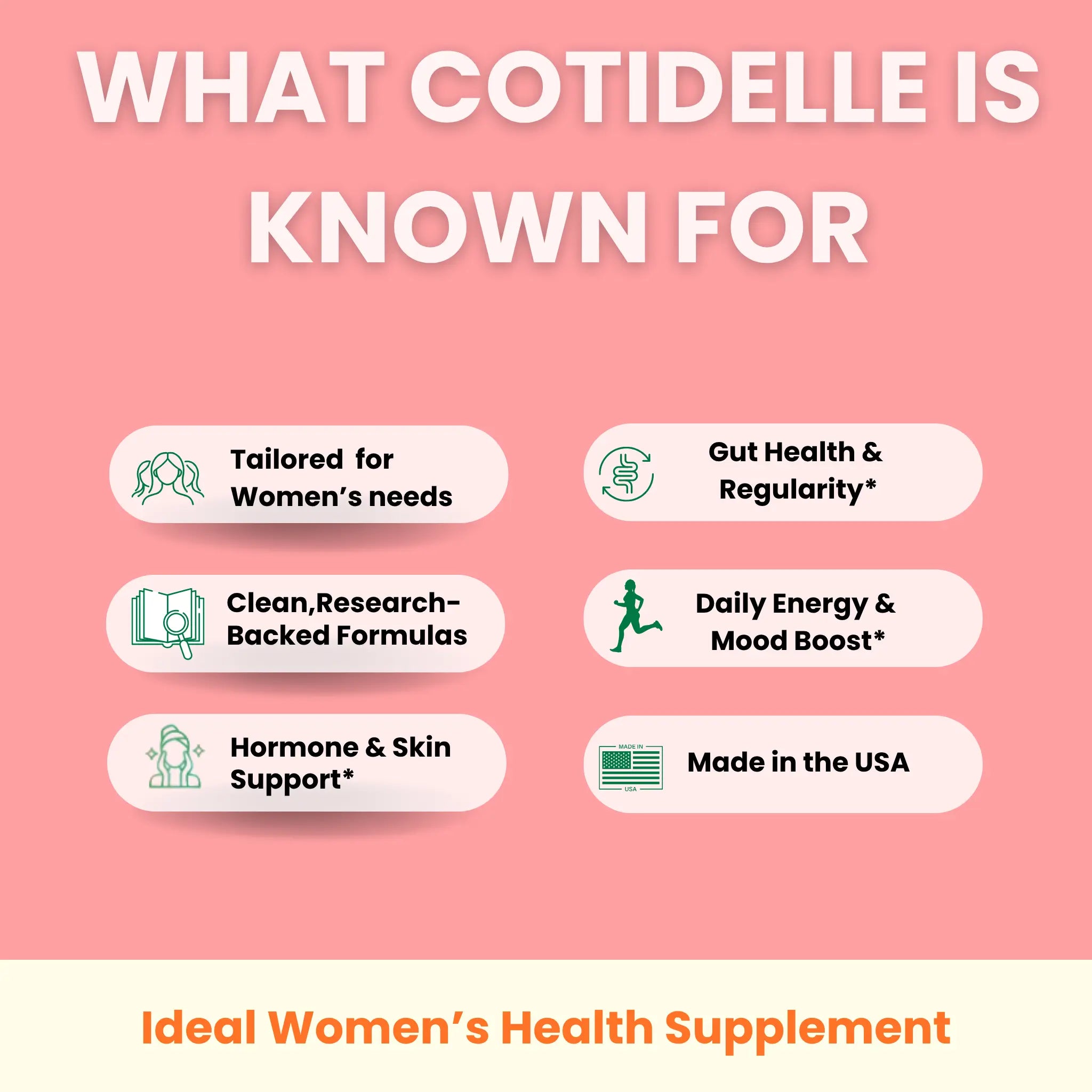 Cotidelle is know for Gut health Daily energy,mood boost and skin support