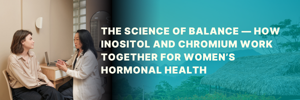 The Science of Balance — How Inositol and Chromium Work Together for Women’s Hormonal Health.Two womens talking  in a room about hormone support