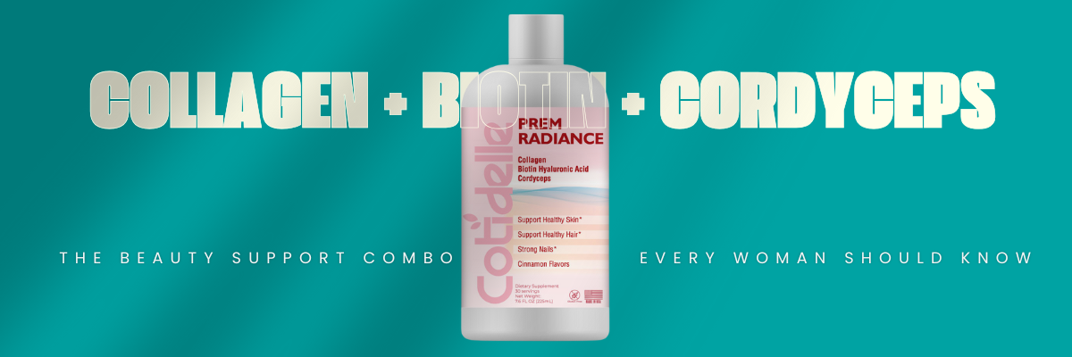 collagen biotin cordyceps cotidelle a bottle  every woman should know
