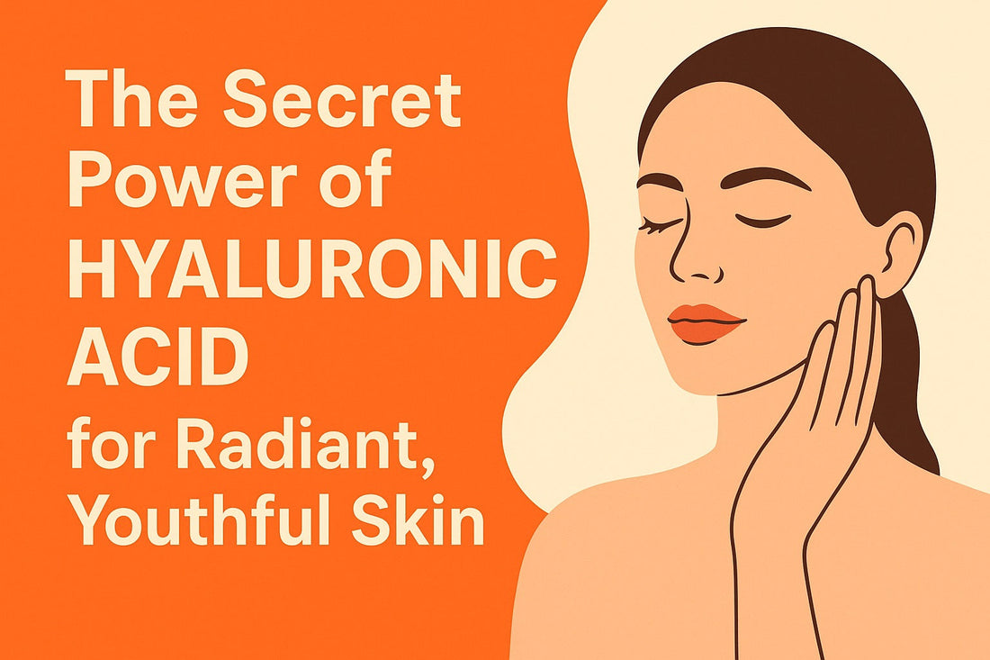 women with radiant skin and the text on the left The secret  power of hyaluronic acid for radiant  youthful skin