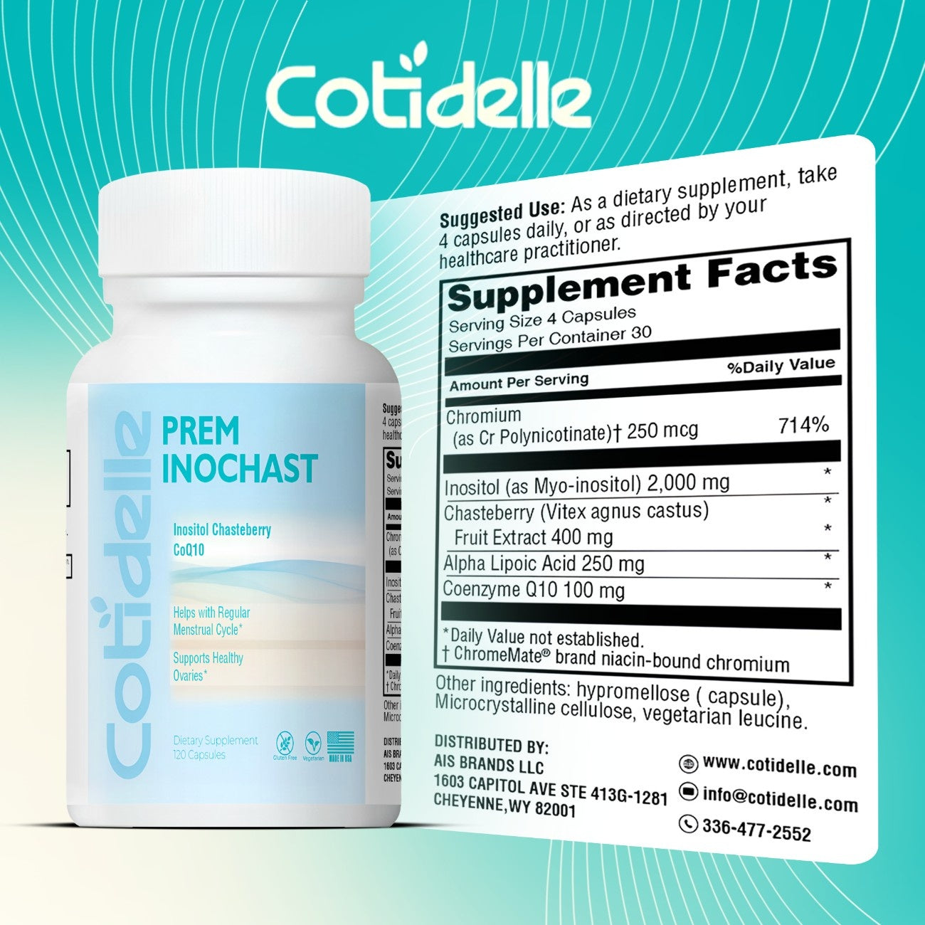 Prem Inochast-A Dietary Supplement for Women to Support Hormone Balance, Menstrual Cycle and Healthy Ovarian Function