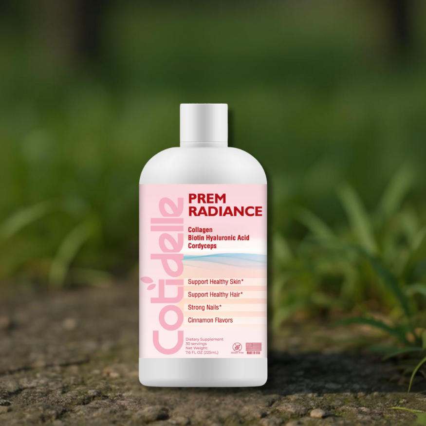 prem radiance supplement for women for healthy skin ,hair and nails with collagen ,biotin ,hyaluronic acid and Cordyceps